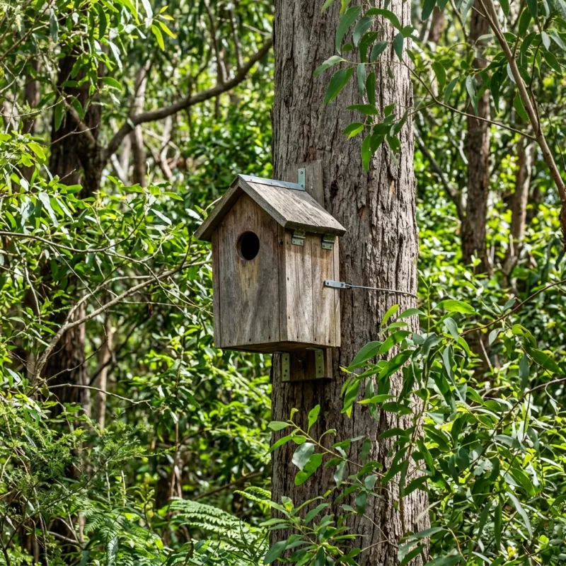 Animal nesting box installed as a humane alternative to a Ballarat roof cavity